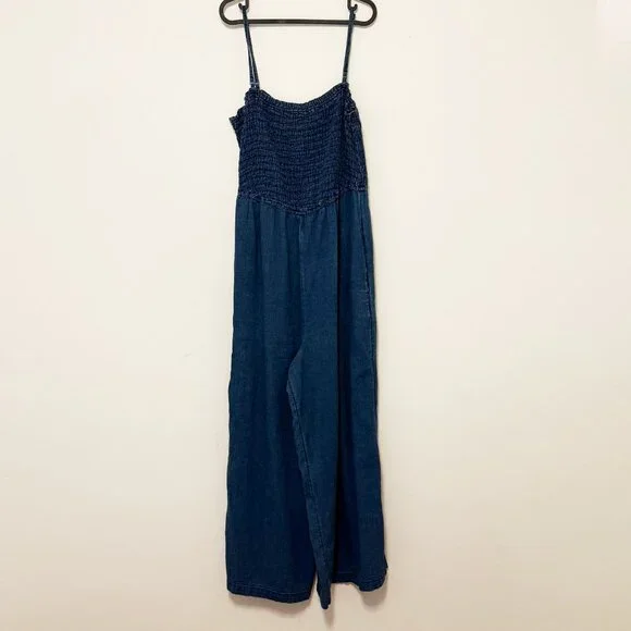 Anthropologie Pilcro Smocked Romper in Indigo - Picture 4 of 4